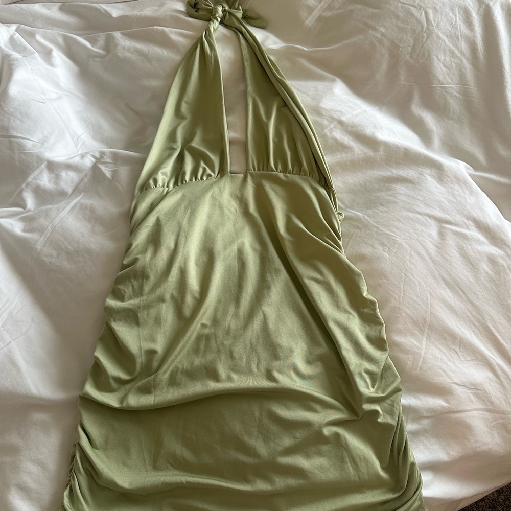 Green Halter Dress